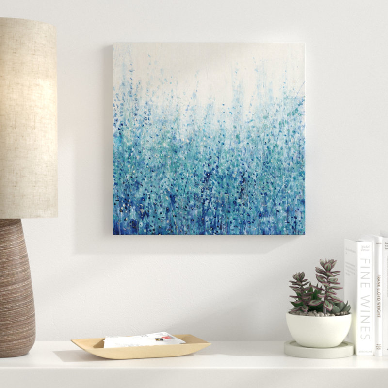 Blue Bushes - reproduction d'art sur toile, H 48 po x l 48 po x P 1,5 po