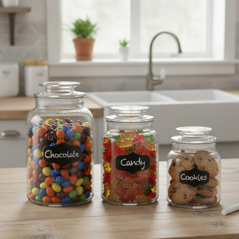 Cavaco Glass Canister - Set of 3