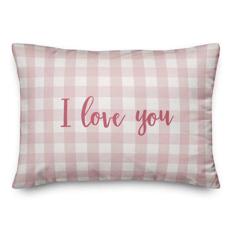  Coussin décoratif I Love You, Rose
