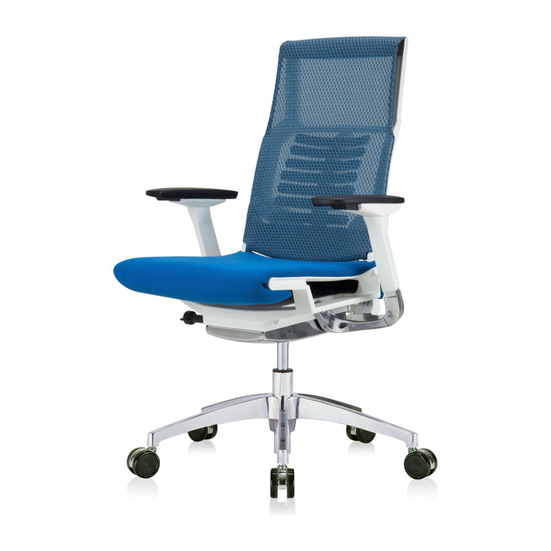 Fauteuil de direction en filet PowerFit, Bleu, Blanc