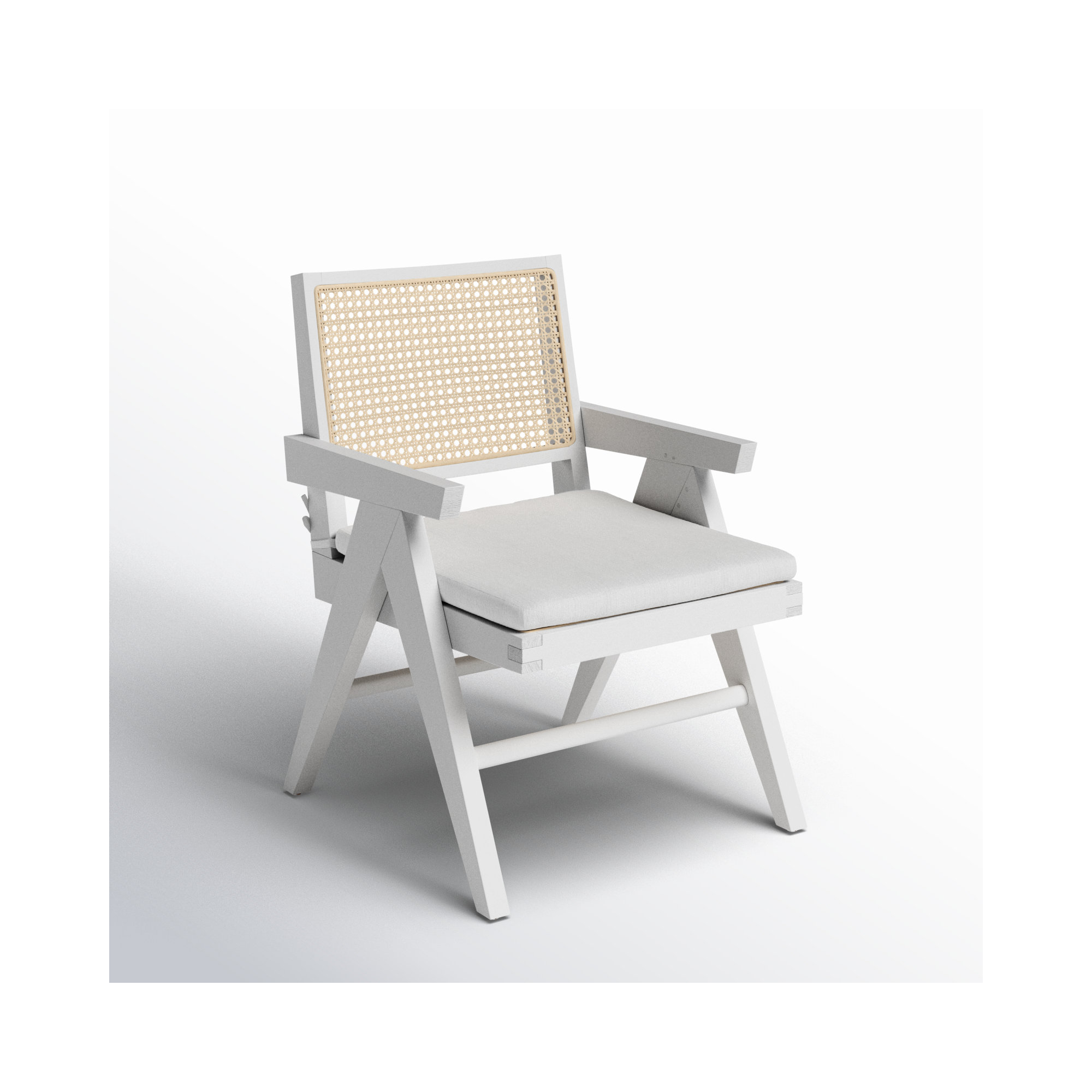 Huck Upholstered Side Chair, White