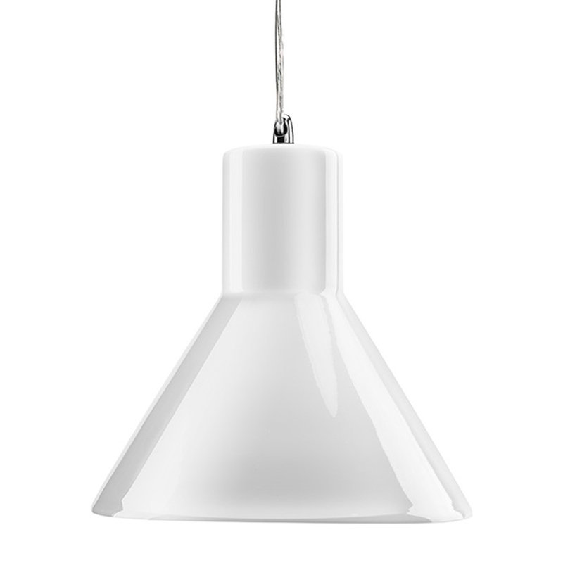 Boatwright 1 - Light White Cone Pendant, Gloss White