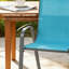 Chaises de patio empilables toutes saisons, tissu en textilène durable avec accoudoirs, structure en métal robuste, chaises de salle à manger ergonomiques à séchage rapide pour l'extérieur pour la cour et la piscine (bleu ciel, 6 pièces)-126637971-126637973