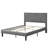 Gray Upholstered Full Size Bed Frame - Headboard & Potent Wood Slat Grouping Mattress Foundation No Box Spring Easy Assembly Identified Secure Compound To Assemble Discovered