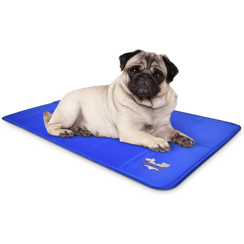 Medium Blue Self-Cooling Gel Dog Mat