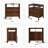 24" Large Nightstand Set of 2 with Charging Station, Solid Round Post Legs, 2 Drawers End Table with Open Shelf-118662937-118662936