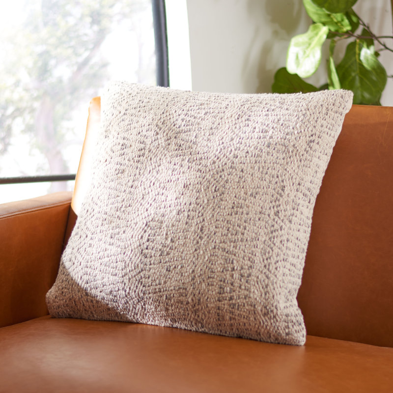 Cotton Throw Pillow, Gray