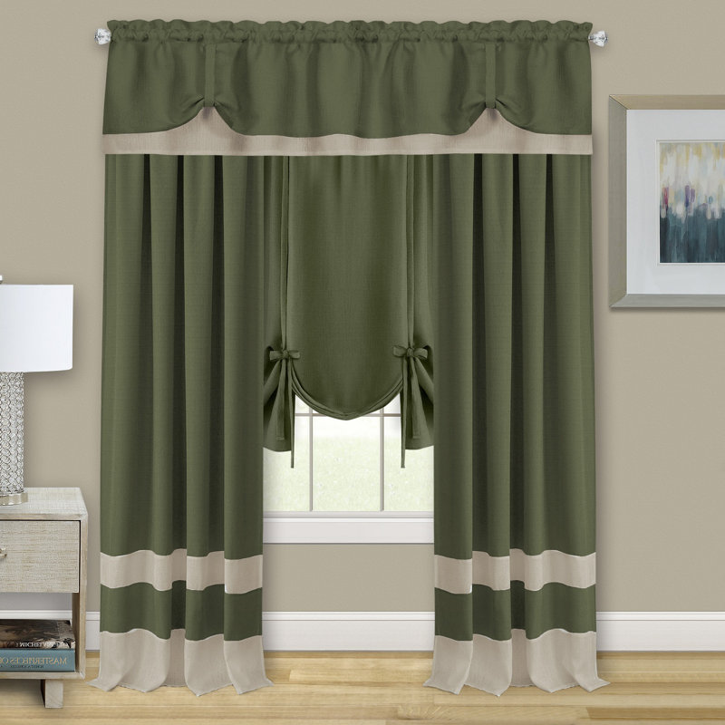Clarisa Tie-Up Window Valance, Sage Green