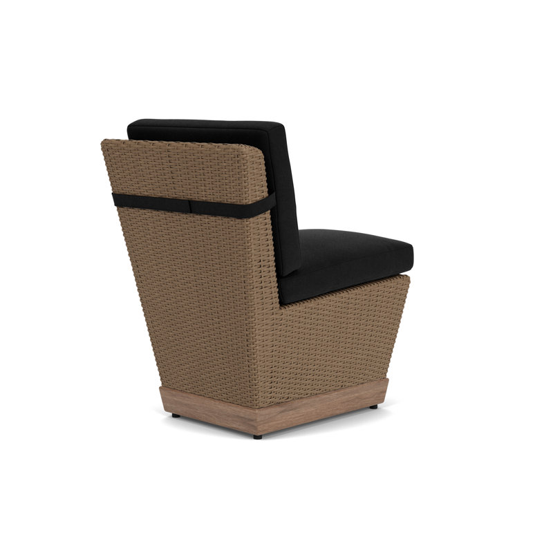 Charisma Outdoor Dining Side Chair, Canvas Black