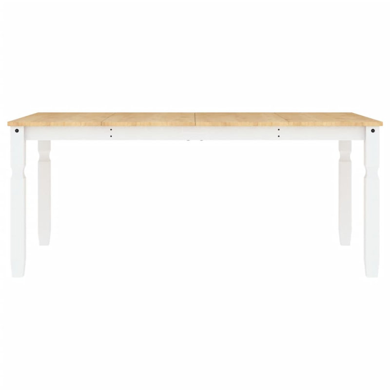 Anesia Solid Wood Dining Table, White, 90cm W x 180cm L