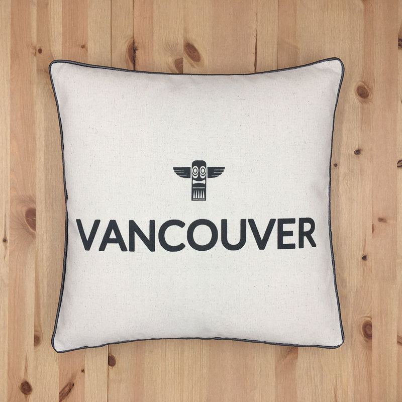 Housse de coussin carrée O Canada Cities, Vancouver