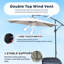 PAU 294cm Lighted Cantilever Parasol-176534204