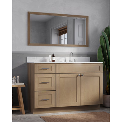 Disar 52'' Single Bathroom Vanity with Quartz Top