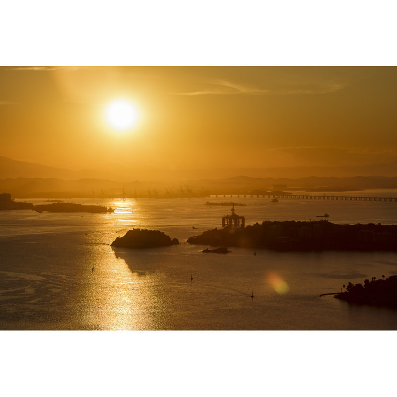 Orange Sun by MaFelipe - Wrapped Canvas Print, 51cm H x 76cm W
