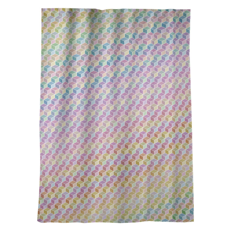 Panneau de rideau simple occultant et isolant avec passe-tringle en arc-en-ciel Kitterman, Bleu ciel et mauve