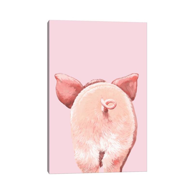 Pig Butt by Big Nose Work - Wrapped Canvas Gallery-Wrapped Canvas Giclée, 20.32 cm H x 30.48 cm W
