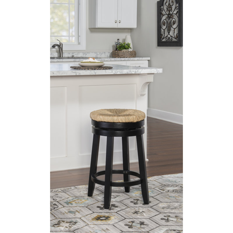 Tabouret de bar et de comptoir Laurent, Tabouret de bar (siège d'une hauteur de 31,5 po), Noir