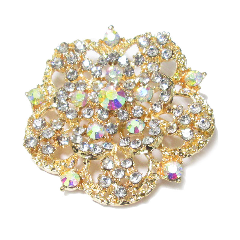 Broche en cristal Fairford, Or