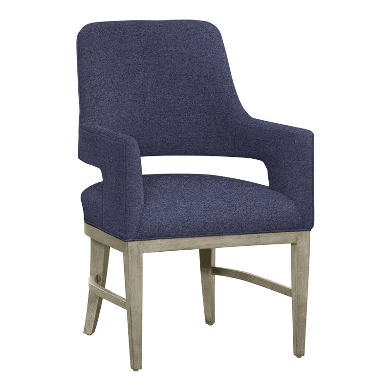 Chaise avec accoudoirs Josie, Indigo 8789, Amande chamois