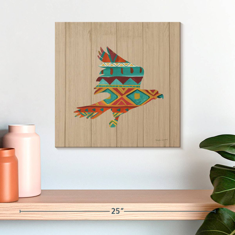 Brampt Southwestern Vibes I sur noyer, H 16 po x l 16 po
