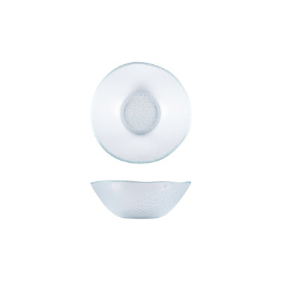 Glass Dinnerware dia.7.5" h:2.75" 20 oz. Round Clear Glass Bowl (Set of 2)