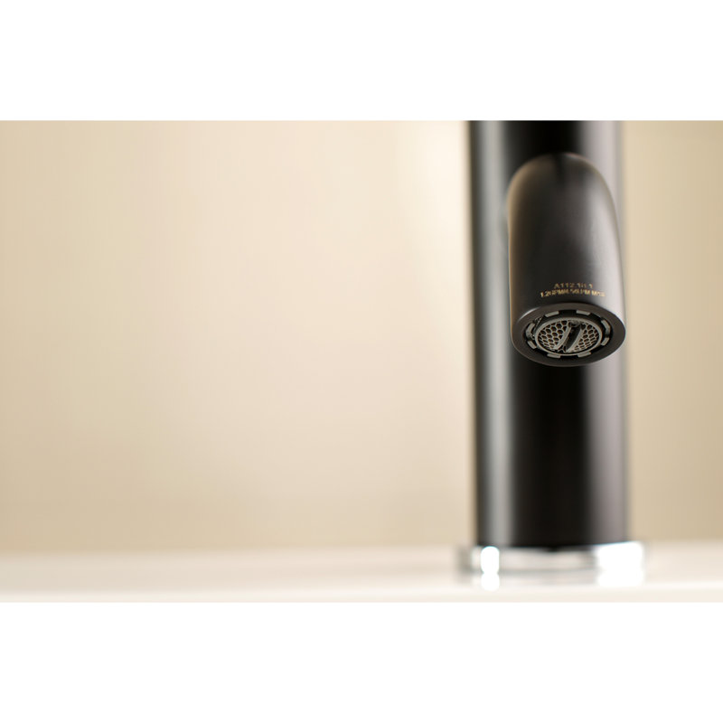 Kingston Brass Concord Single-Handle 1-Hole Deck Mount Bathroom Faucet with Push Pop-Up, Oil Rubbed Bronze