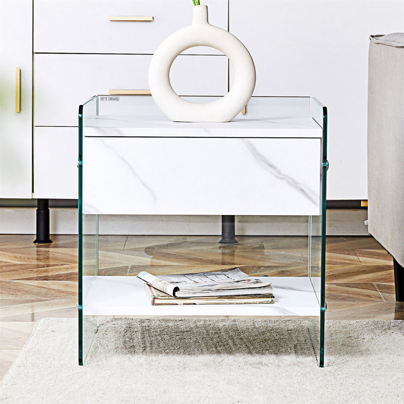 Nightstand Bedside Table With Drawer