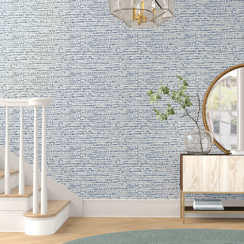 Rouleau de papier peint non collé Adalis, bleu