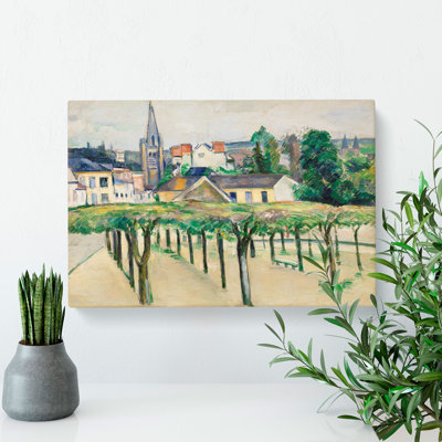 Village Square by Paul Cezanne - Wrapped Canvas