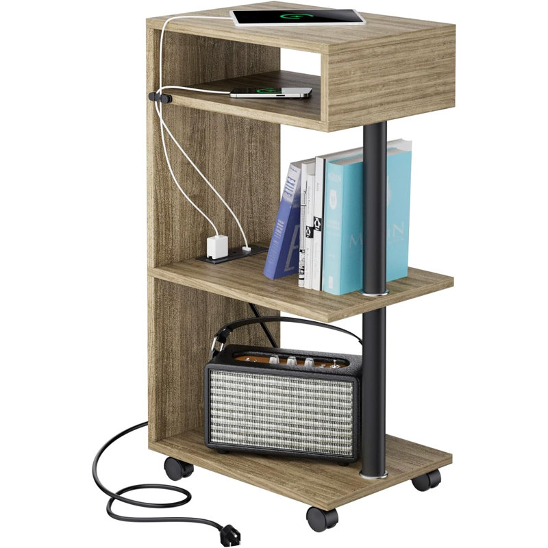 14.96'' W Metal Nightstand