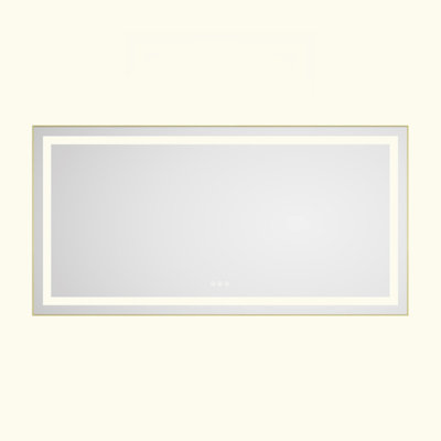 LED Bathroom Mirror with Front-lit, 3 Colors Temperature & Dimmable Light