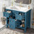 36'' Bathroom Vanity With Resin Sink Combo, Solid Wood Frame Bathroom Storage Cabinet, Freestanding Vanity Set With 5 Drawers& Soft Closing Doors