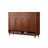 Red Brown Solid Wood Shoe Storage Bench