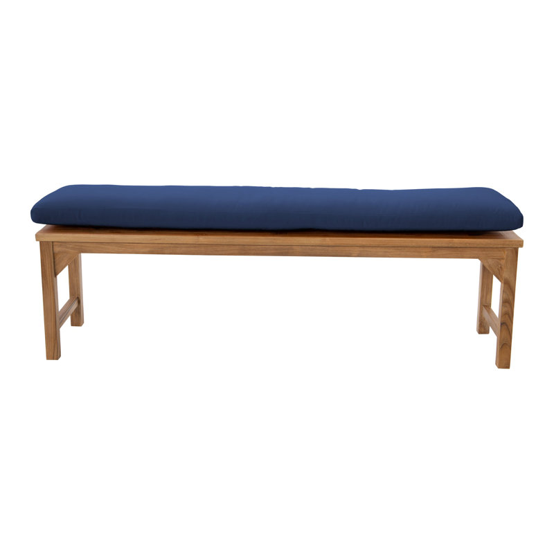 Banc de jardin en teck Velay, H 18 po x l 60 po x P 15,25 po, Marine