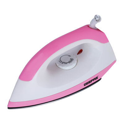 GEEPAS Dry Iron Clothes Lightweight Electric Press, 1200W - White
