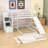  Stairway Twin Over Twin Wooden Bunk Bed With Convertible Slide And Ladder-1888289187