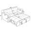 Canapé-lit pliable 3 en 1 de 65 pouces avec dossier réglable, sac de rangement et oreillers inclus-1643934870
