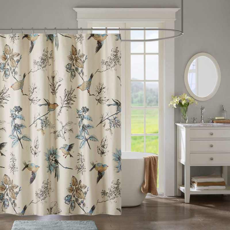 Quincy 100% Cotton Single Shower Curtain