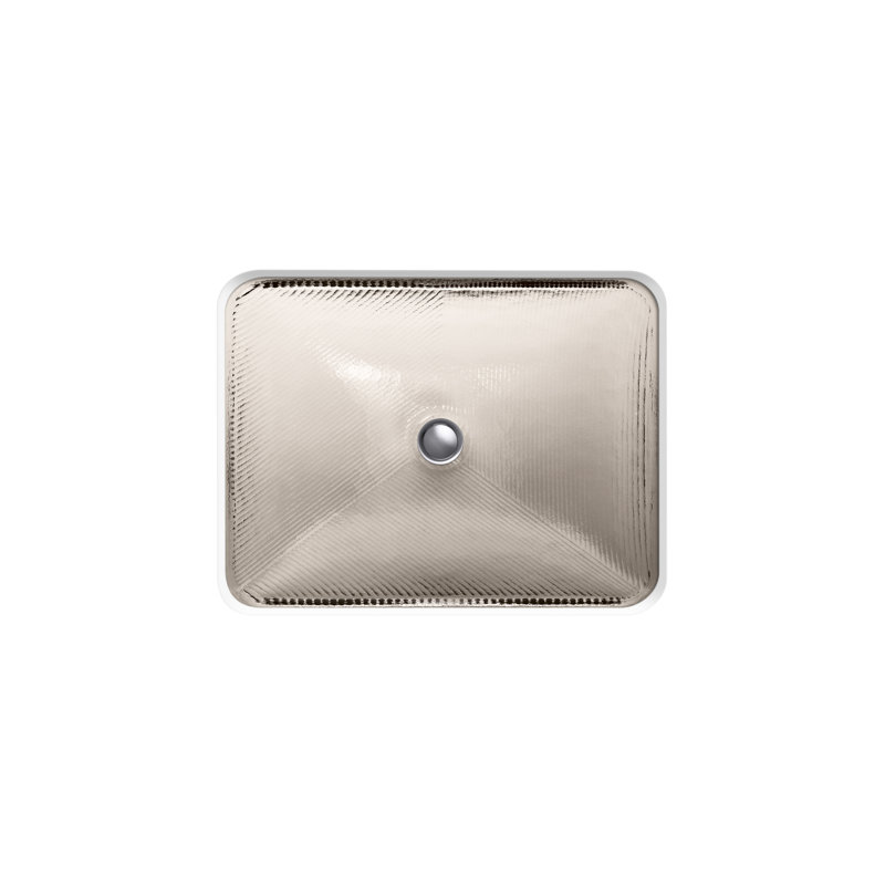 Yepsen Glass Undermount Bathroom Sink, Light Brown