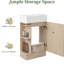 Meuble-lavabo de 18,6 po avec lavabo, porte-papier hygiénique, tablette, armoire, apparence naturelle, installation à gauche ou à droite, tableau