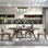 Modern simple home rectangular dining table sets