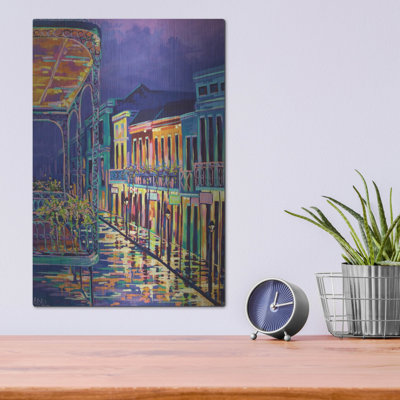  'Bourbon Street New Orleans' by ADEL Metal Wall Art, 12" x 16"