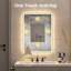 Anti-Fog Rectangular LED Bathroom Mirror, Frameless Gold Spray Edge, Touch Control Mirror-1286566921