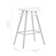 Azizbek Modern 26" Counter Height Backless Bar Stool with Footrest in Faux Leather and Wood