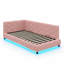 Upholstered Single (3') Boucle Ottoman Bed-1381127604