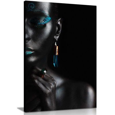 Woman Closed-eyes - Wrapped Canvas Painting