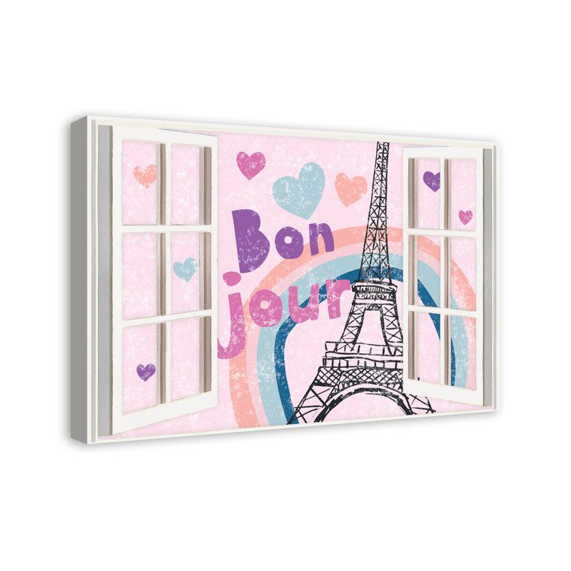 Art sur toile Bonjour, H 20 po x l 30 po x P 1,25 po