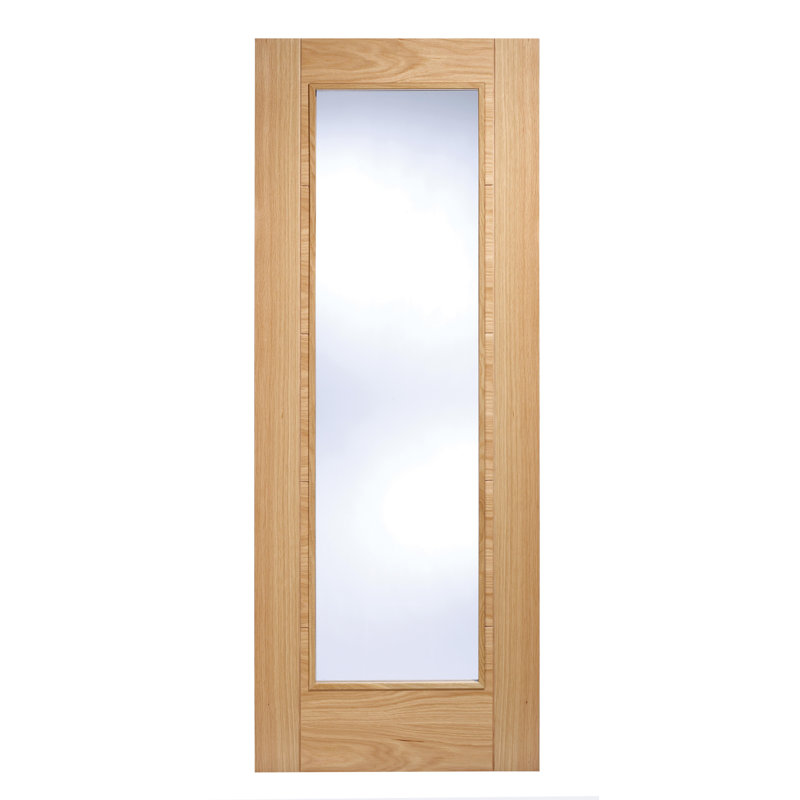 Vancouver 1L Glazed Prefinished Oak Internal Fire Door, 198.1 cm H x 76.2 cm W x 4.4 cm D