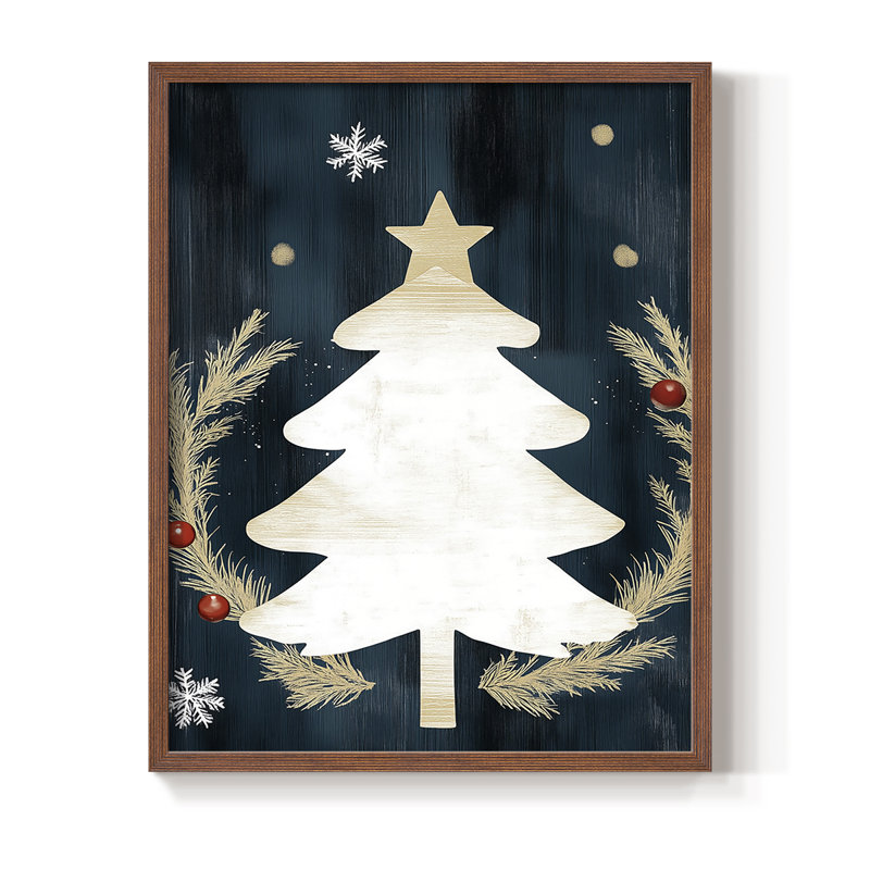 Framed Print - Solid Wood, 30" H x 24" W, Walnut