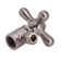 Cross Handle Angle Stop Shut Off Valve, 1/2" IPS Inlet with 3/8" Compression Outlet